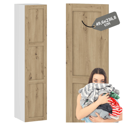 Nowoczesny Front z Ramkami 50x237 cm Do Szafy Garderoby Elegancki Dąb Artisan FORMO F2