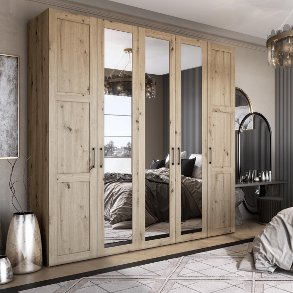 Nowoczesny Front z Ramkami 50x237 cm Do Szafy Garderoby Elegancki Dąb Artisan FORMO F2
