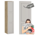 Beżowy Front 50x237 cm Nowoczesny Do Szafy Garderoby Elegancki z Ramkami Kaszmir FORMO F2