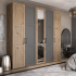 Elegancki Nowoczesny Front 50x237 cm Do Szafy Garderoby z Ramkami Popielaty FORMO F2