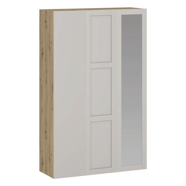 Nowoczesny Front 50x237 cm Beżowy Z Lustrem Do Szafy Garderoby Elegancki Kaszmir FORMO F3
