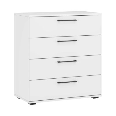 Biała Komoda Z Szufladami Nowoczesna Elegancka Do Salonu Garderoby Pokoju 77x82 cm FORMO KM-1