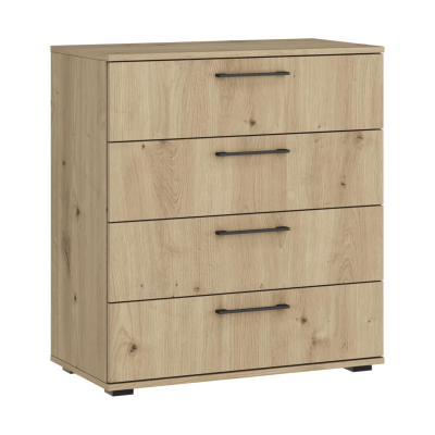 Nowoczesna Elegancka Komoda Z Szufladami 77x82 cm Do Salonu Garderoby Dąb Artisan FORMO KM-1