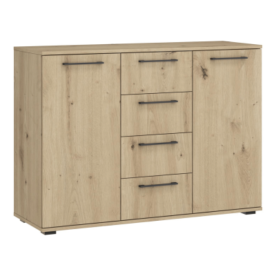 Pojemna Nowoczesna Komoda Z Szufladami Elegancka Do Salonu Garderoby Dąb Artisan FORMO KM-2