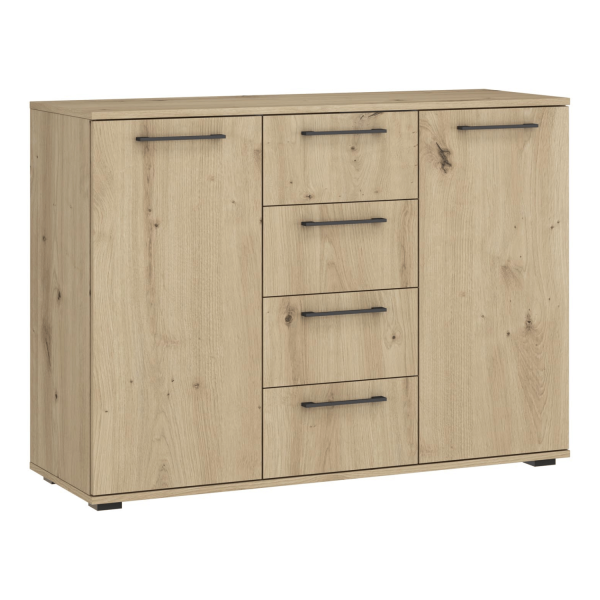 Pojemna Nowoczesna Komoda Z Szufladami Elegancka Do Salonu Garderoby Dąb Artisan FORMO KM-2