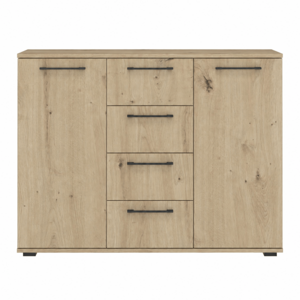 Pojemna Nowoczesna Komoda Z Szufladami Elegancka Do Salonu Garderoby Dąb Artisan FORMO KM-2