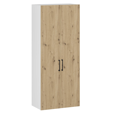 Pojemna Szafa Do Garderoby Sypialni 100 cm Nowoczesna Elegancka Biała Dąb Artisan FORMO K5