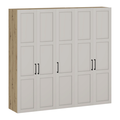 Pojemna Duża Szafa Do Garderoby Sypialni 250 cm Elegancka Nowoczesna Kaszmir Dąb Artisan FORMO K7+K6