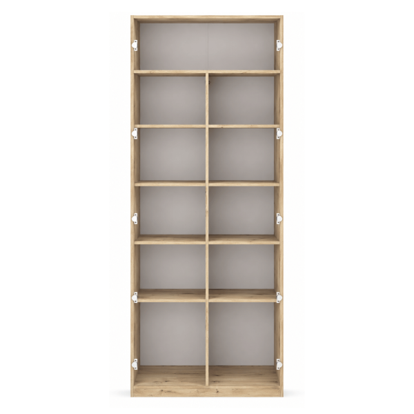Nowoczesna Duża Szafa Narożna Z Lustrem Do Garderoby Sypialni Pojemna 341 cm Elegancka Dąb Artisan Popiel FORMO K5+K7+K8