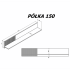 Czarna Nowoczesna Półka Wisząca 150 cm Na Książki Do Salonu Loft Dąb Wotan RANDOM P-1 Halmar