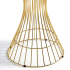 Mały Okrągły Stół 60 cm Do Salonu Glamour Nowoczesny Klepsydra Brązowy Marmur Złoty ELEGANT