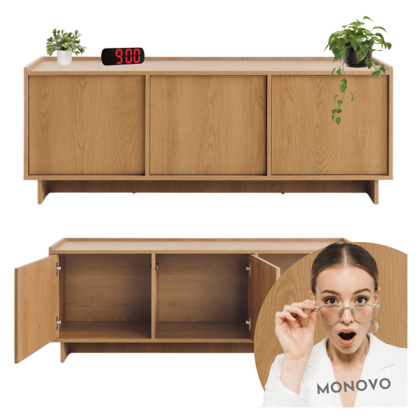 ❤️ Nowoczesna Komoda Dąb Carmel do Salonu YASUMI RTV147⭐