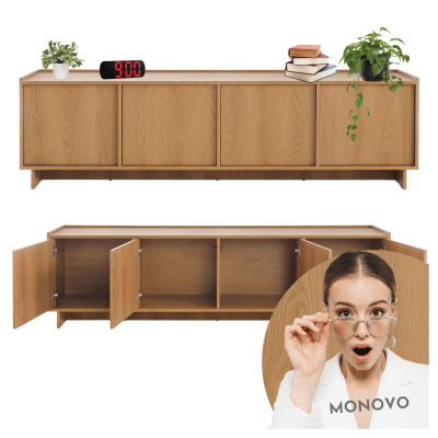 ❤️ Nowoczesna Komoda Dąb Carmel do Salonu YASUMI RTV195⭐