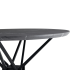 Nowoczesny Stół Do Jadalni Salonu Kuchni Okrągły 80 cm Metalowy Dąb Marmur Ciemnoszary Czarny POLY