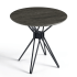 Okrągły Stół Kuchenny Do Jadalni Salonu Kuchni Nowoczesny 80 cm Metalowy Czarny POLY
