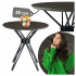 Okrągły Stół Kuchenny Do Jadalni Salonu Kuchni Nowoczesny 80 cm Metalowy Czarny POLY