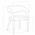 Nowoczesne Krzesło z Podłokietnikami Loft Do Jadalni Salonu Tapicerowane Minimalistyczne Ciemnoszare BALANCE