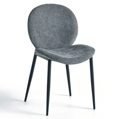 Nowoczesne Krzesło Kuchenne Do Jadalni Salonu Kuchni Tapicerowane Minimalistyczne Szare Czarne PERFECT
