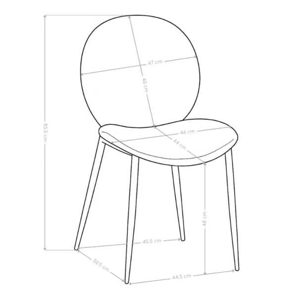 Minimalistyczne Nowoczesne Krzesło Kuchenne Do Jadalni Salonu Kuchni Tapicerowane Szare Czarne PERFECT
