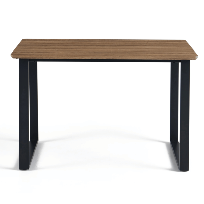 Nowoczesny Stół Kuchenny Industrialny Do Jadalni Salonu Prostokątny 120x70 cm Dąb Ciepły Czarny ZEUS
