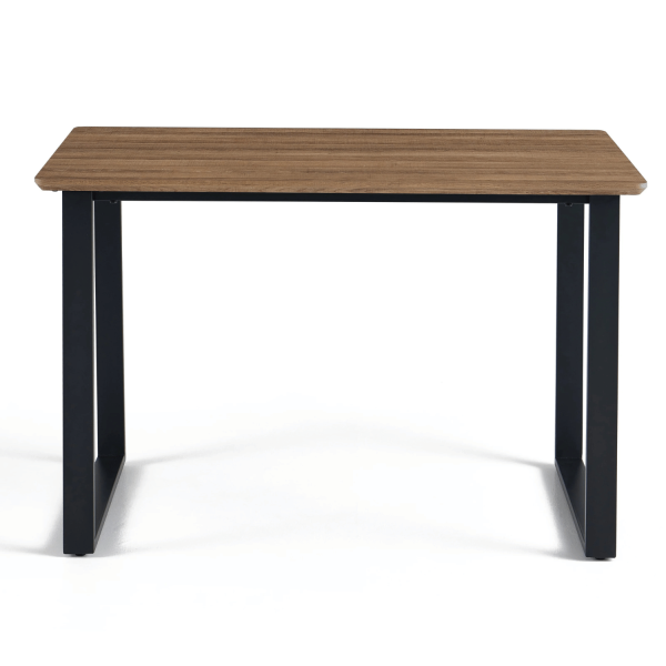 Nowoczesny Stół Kuchenny Industrialny Do Jadalni Salonu Prostokątny 120x70 cm Dąb Ciepły Czarny ZEUS