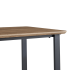 Nowoczesny Stół Kuchenny Industrialny Do Jadalni Salonu Prostokątny 120x70 cm Dąb Ciepły Czarny ZEUS