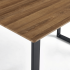 Nowoczesny Stół Kuchenny Industrialny Do Jadalni Salonu Prostokątny 120x70 cm Dąb Ciepły Czarny ZEUS