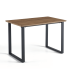 Nowoczesny Stół Kuchenny Industrialny Do Jadalni Salonu Prostokątny 120x70 cm Dąb Ciepły Czarny ZEUS