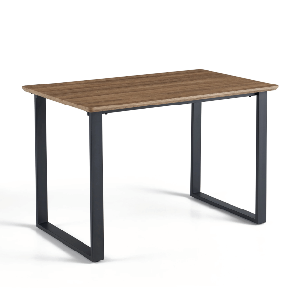 Nowoczesny Stół Kuchenny Industrialny Do Jadalni Salonu Prostokątny 120x70 cm Dąb Ciepły Czarny ZEUS