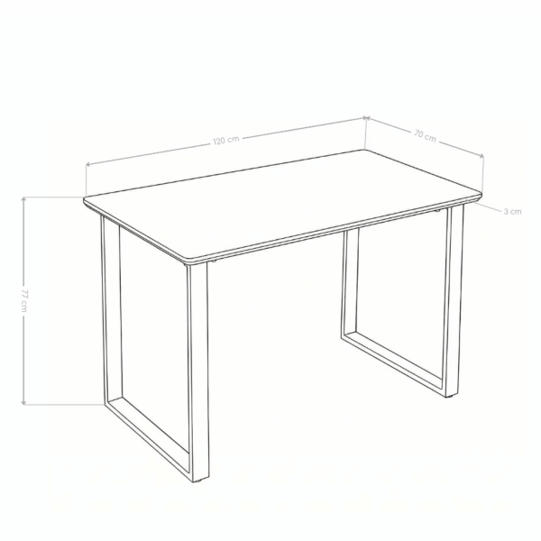Stół Kuchenny Do Jadalni Salonu Industrialny Nowoczesny Prostokątny 120x70 cm Dąb Ciepły Czarny ZEUS