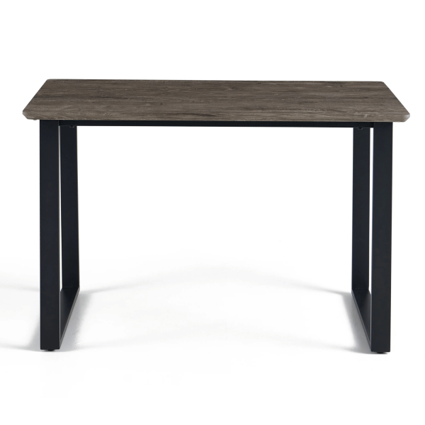 Stół Kuchenny Do Jadalni Salonu Industrialny Nowoczesny Prostokątny 120x70 cm Dąb Ciepły Czarny ZEUS