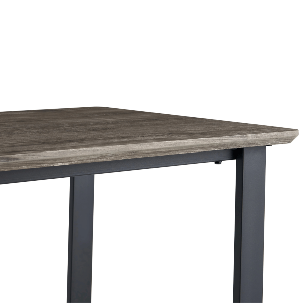 Stół Kuchenny Do Jadalni Salonu Industrialny Nowoczesny Prostokątny 120x70 cm Dąb Ciepły Czarny ZEUS