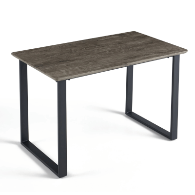 Stół Kuchenny Do Jadalni Salonu Industrialny Nowoczesny Prostokątny 120x70 cm Dąb Ciepły Czarny ZEUS