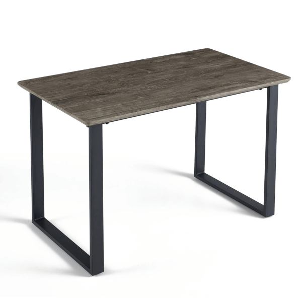 Stół Kuchenny Do Jadalni Salonu Industrialny Nowoczesny Prostokątny 120x70 cm Dąb Ciepły Czarny ZEUS