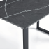 Nowoczesny Stół Kuchenny Do Jadalni Salonu Industrialny Prostokątny 120x70 cm Szary Marmur Czarny ZEUS