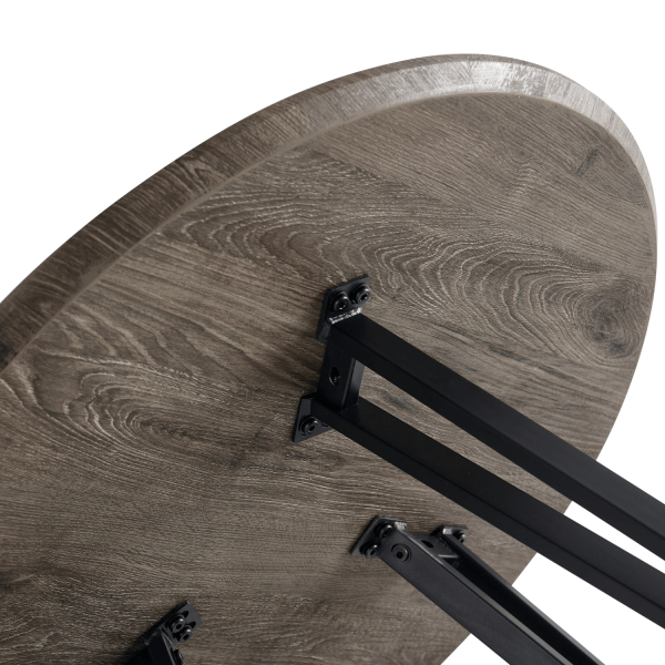 Stół Kuchenny 80 cm Do Jadalni Salonu Okrągły Mały Nowoczesny Industrialny Loft Dąb Szary ZOE