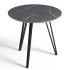 Okrągły Industrialny Mały Stół Kuchenny Nowoczesny Do Jadalni Salonu 80 cm Loft Sary Marmur ZOE