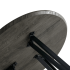 Industrialny Stół Kuchenny Do Jadalni Salonu Okrągły 80 cm Mały Nowoczesny Loft Dąb Czarny ZOE