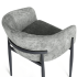 Krzesło Kubełkowe Do Jadalni Salonu Tapicerowane Nowoczesne Retro Loft Szare Popielate COMFY