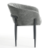 Krzesło Kubełkowe Do Jadalni Salonu Tapicerowane Nowoczesne Retro Loft Szare Popielate COMFY