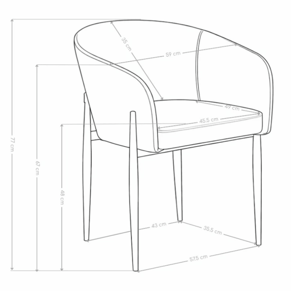 Nowoczesne Krzesło Kubełkowe Do Jadalni Salonu Tapicerowane Loft Skórzane Ekoskóra Czarne COMFY