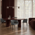 Skórzane Krzesło Kubełkowe Do Jadalni Salonu Tapicerowane Nowoczesne Loft Ekoskóra Szare COMFY