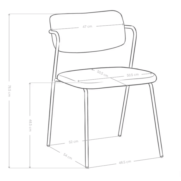 Popielate Minimalistyczne Krzesło Kuchenne Do Jadalni Salonu Tapicerowane Loft Metalowe Czarne Szare KELI