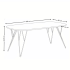 Industrialny Nowoczesny Stolik Kawowy Prostokątny 110x60 cm Do Salonu Loft Dąb Szary Czarny GRIM