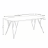 Stolik Kawowy Do Salonu Prostokątny 110x60 cm Nowoczesny Industrialny Loft Orzech Brązowy Czarny GRIM
