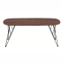 Stolik Kawowy Do Salonu Prostokątny 110x60 cm Nowoczesny Industrialny Loft Orzech Brązowy Czarny GRIM
