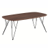 Stolik Kawowy Do Salonu Prostokątny 110x60 cm Nowoczesny Industrialny Loft Orzech Brązowy Czarny GRIM