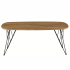 Prostokątny Nowoczesny Stolik Kawowy Do Salonu 110x60 cm Loft Industrialny Dąb Ciepły Czarny GRIM