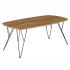 Prostokątny Nowoczesny Stolik Kawowy Do Salonu 110x60 cm Loft Industrialny Dąb Ciepły Czarny GRIM
