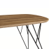 Prostokątny Nowoczesny Stolik Kawowy Do Salonu 110x60 cm Loft Industrialny Dąb Ciepły Czarny GRIM